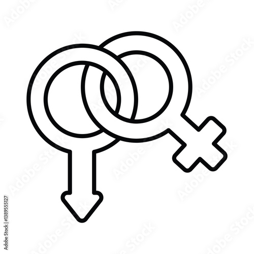 Gender vector outline icon. EPS 10 file