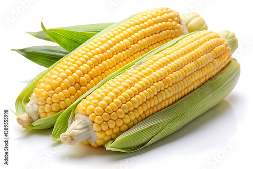 fresh corn image isolated on white