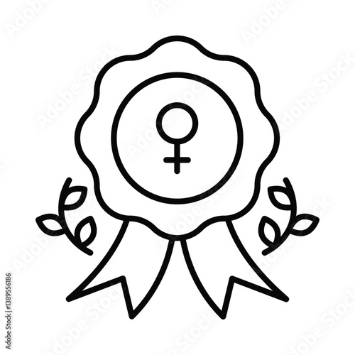 Rosette vector outline icon. EPS 10 file