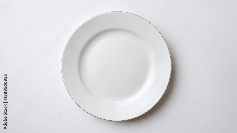 Empty white plate on white background for food photography (1) Empty white plate on white background for food photography (1)