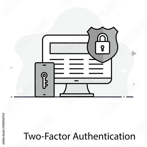 Authentication Login Security Verification Vector Icon Design