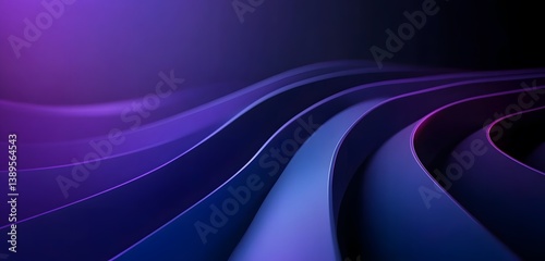 Wallpaper Mural Abstract purple and blue curved lines create a flowing layered background. Torontodigital.ca