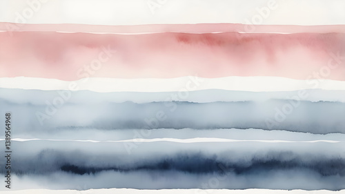 fog in the mountains, pigments applied with varied water ratios to achieve different levels of transparency