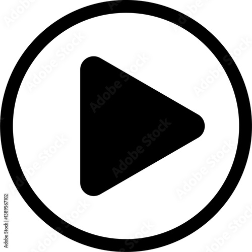 Round play button icon, Transparent background, Media play sing, play pause button