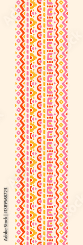 Hand drawn  abstract seamless pattern, ethnic background, aztec style - great for textiles, banners, wallpapers, wrapping - vector design