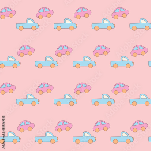 Funny Cute Baby Clothing Textile Seamless Swatch Background. Hand Drawn Doodle Infant Fabric Pattern. Cute Kawaii Whimsical Wrapping, Wallpaper Nursery Design. Vintage Elegant Retro Style. Nappy Cover