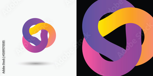 abstract circle movement flow, networking communication community unity diversity charity logo, global business connection teamwork symbol