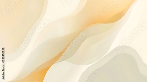 Abstract beige and orange wavy background.