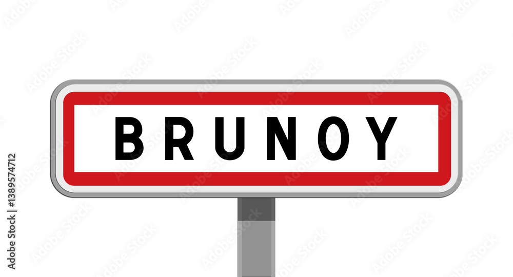 Panneau sur poteau de Brunoy, Essonne, Île-de-France Panneau sur poteau de Brunoy, Essonne, Île-de-France