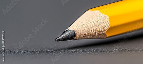 Obraz na płótnie A close up detailed view of a sharpened writing pencil w salonie