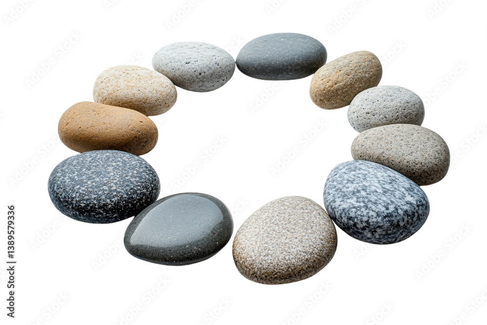 Smooth grey stones form a circle on white background zen concept peaceful image calming meditation Smooth grey stones form a circle on white background zen concept peaceful image calming meditation