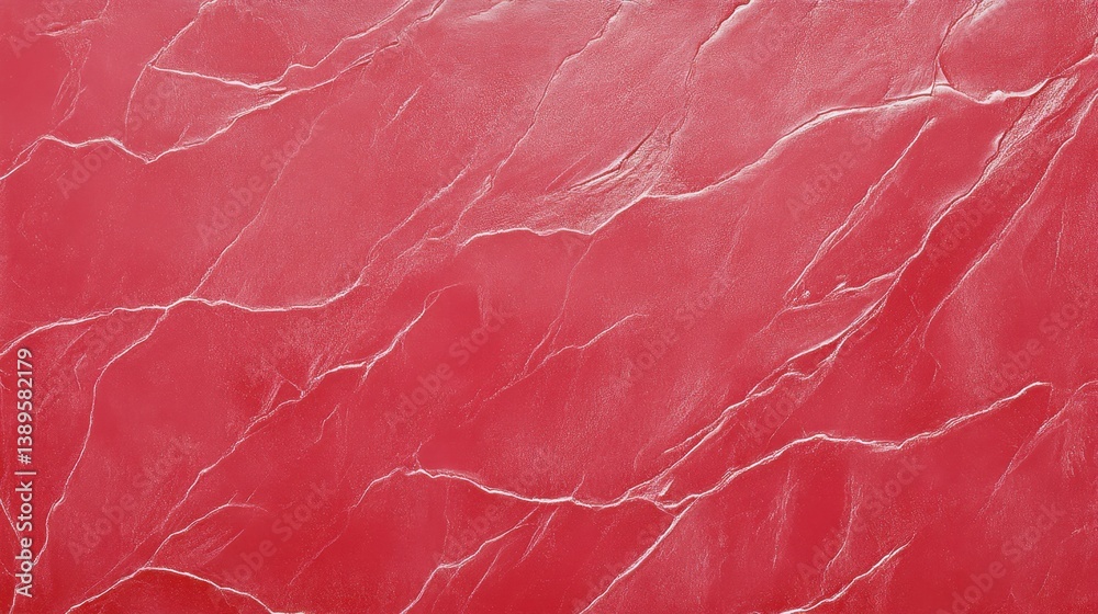 Fototapeta premium Soft red jade pattern with semi-gloss appearance, layered marbling, and subtle crystal detail