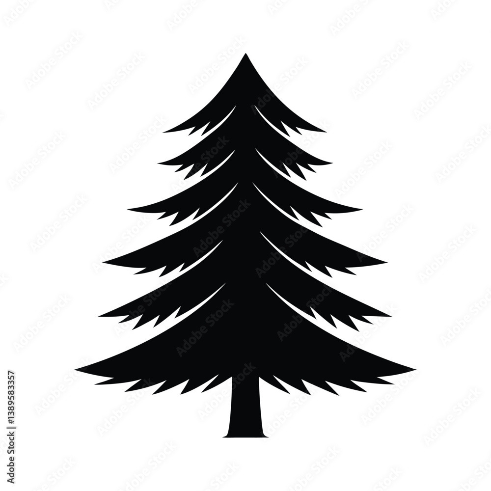 Pine tree silhouette, Tree vector art Pine tree silhouette, Tree vector art