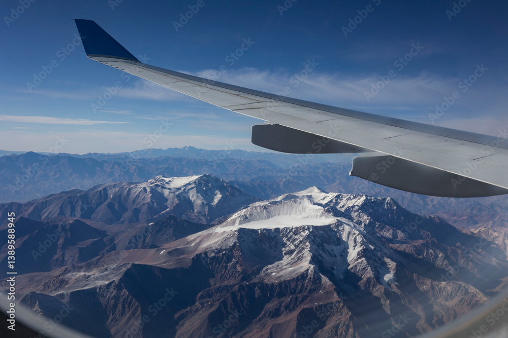 Fototapeta premium Andes from the plane