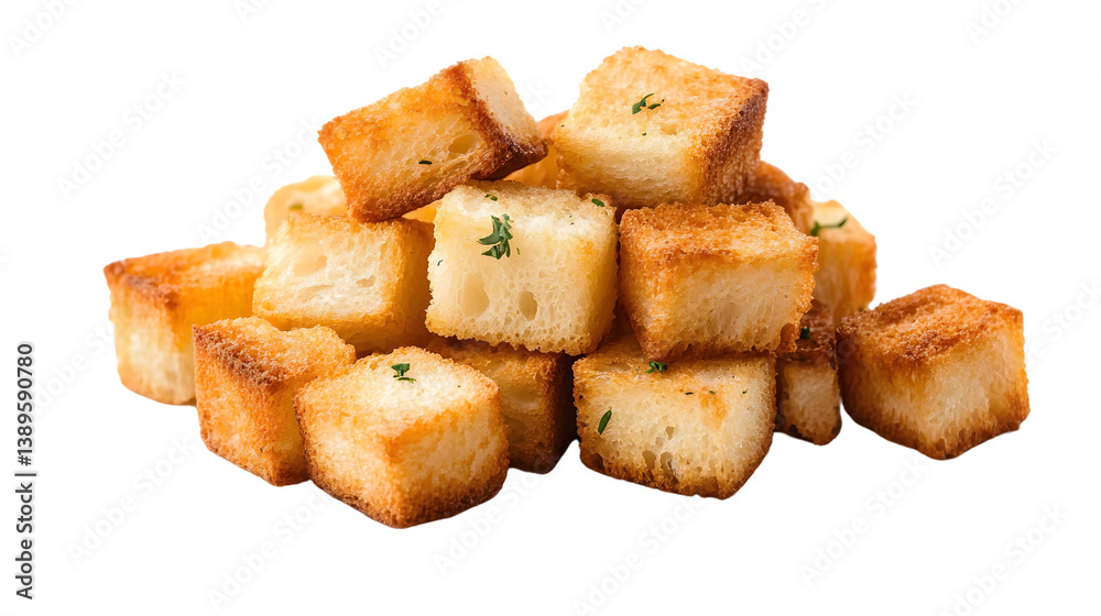 Croutons Isolated for Professional Food Photography and Design Projects Croutons Isolated for Professional Food Photography and Design Projects