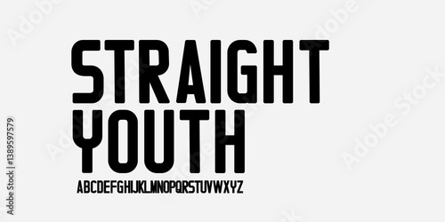 Modern Condensed Font. Alphabet Upper case Typography urban style condensed fonts for fashion, sport, technology, digital, music, movie, logo design, vector illustration