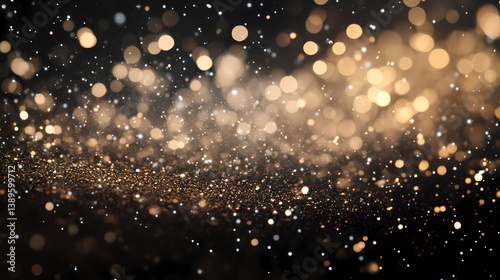 Ephemeral dust particles suspended in the boundless emptiness of space, dark universe, cosmic suspension, stellar glow. Boundless Emptiness. Illustration