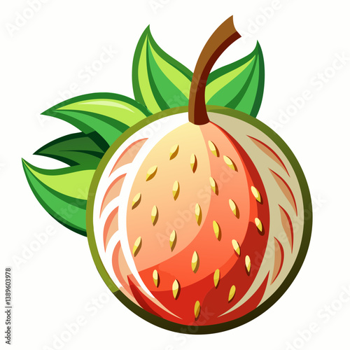 vector illustration of a ripe watermelon