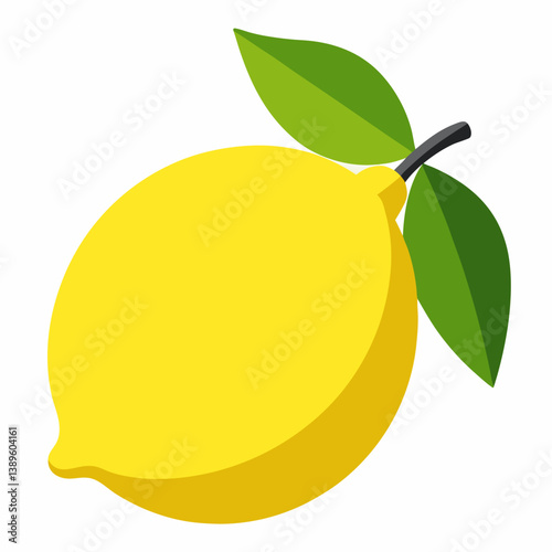 lemon with leaves