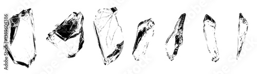 Modern destruction is depicted in this cartoon illustration of a broken glass background, complete with a shattered window and a cracked screen