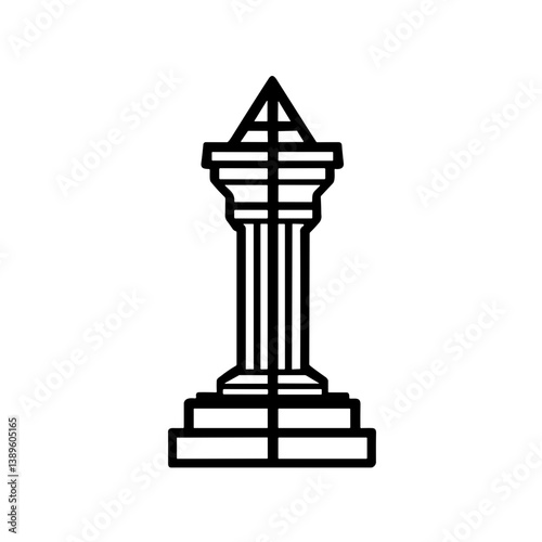 Minimalist Monument Obelisk Icon 