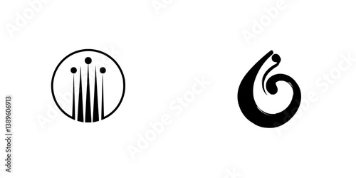 Minimalist line icons showcasing creative and modern designs for various applications in digital and print media