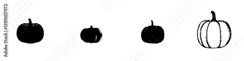 A solitary round pumpkin, an autumnal vegetable often associated with vegetarian cuisine, serves as a modern decorative element during the Halloween holiday