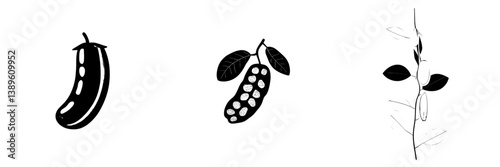The modern icon of tamarind fruit is characterized by its tropical and exotic nature, featuring the fruit, seeds, and pods that are commonly used in desserts, sweets, and other culinary creations