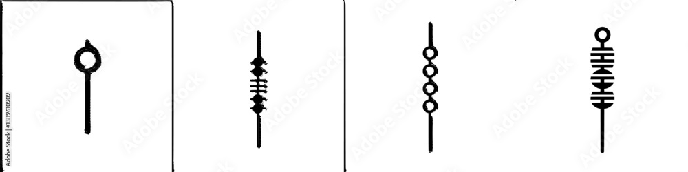 Vector minimalist line icons showcasing diverse simple geometric shapes suitable for modern design applications Vector minimalist line icons showcasing diverse simple geometric shapes suitable for modern design applications