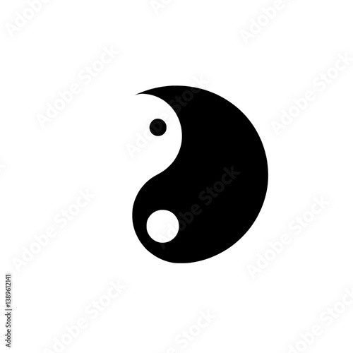 In Buddhism, the isolated yin yang sign is a symbol of the dualistic principles of darkness and light, representing modern negative and positive concepts