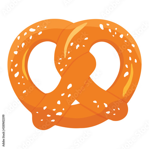 Traditional pretzel isolated on white background