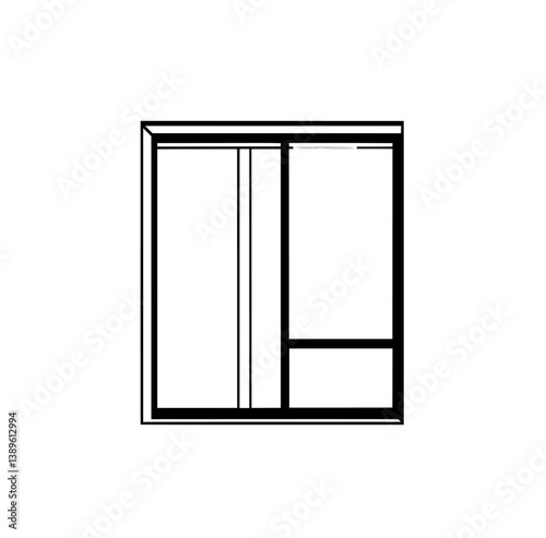 Isolated outline icons of rolled window shades, window venetian blinds, and jalousie curtains can enhance office or house interior design with modern plastic louver shades
