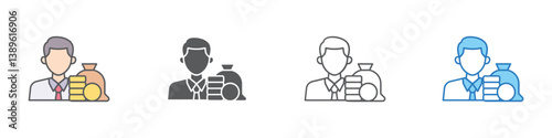Investors Icon Set Multiple Style Vector Collection