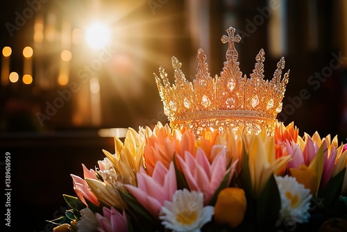 A Stunning Photo of a Traditional St. Lucia Crown, Representing Light and Hope on the Longest Night of the Year photo