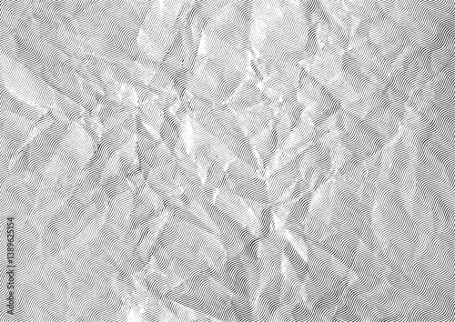 Crumpled paper background in engraved style. Vector illustration.