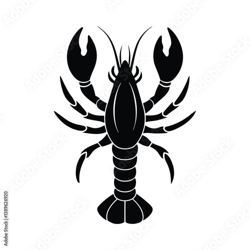 lobster silhouette vector