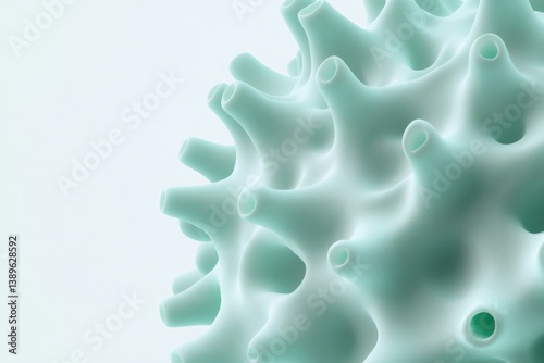 Intricate close-up of microscopic structure showcasing unique te