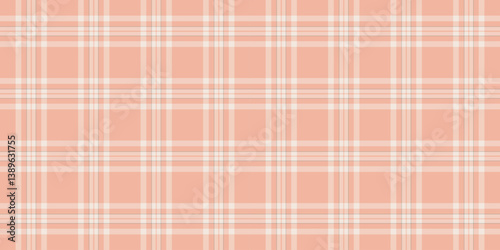 1940s texture plaid tartan, paisley fabric background vector. Scratched seamless pattern textile check in light and orange colors.