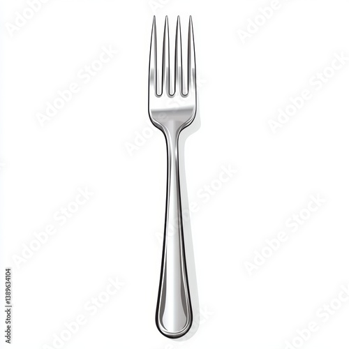 fork on white background
