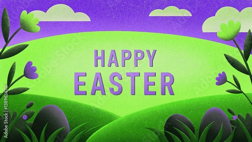 happy easter greeting card