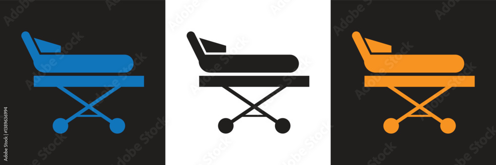 Patient bed icon. Health vector icon. Hospital, web, entertainment and business logo icon. Patient bed icon. Health vector icon. Hospital, web, entertainment and business logo icon.