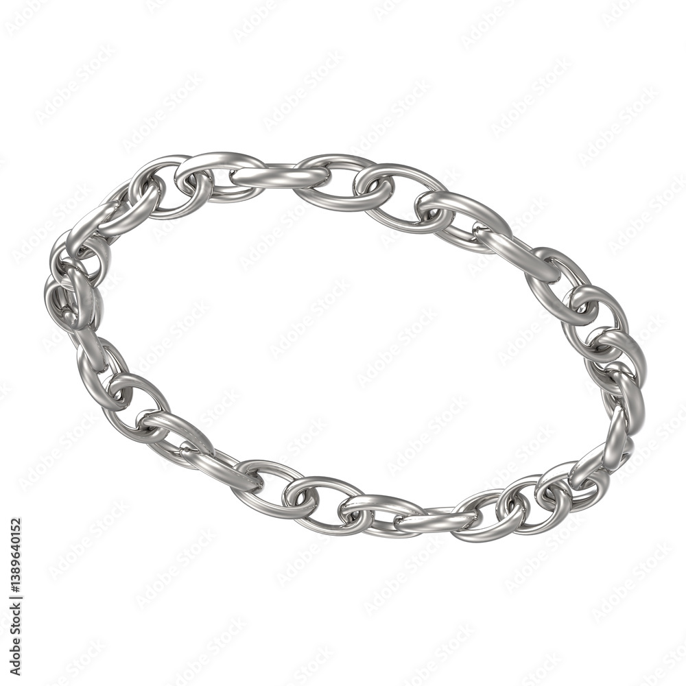 Fototapeta premium 3d render Silver Chain Link Design