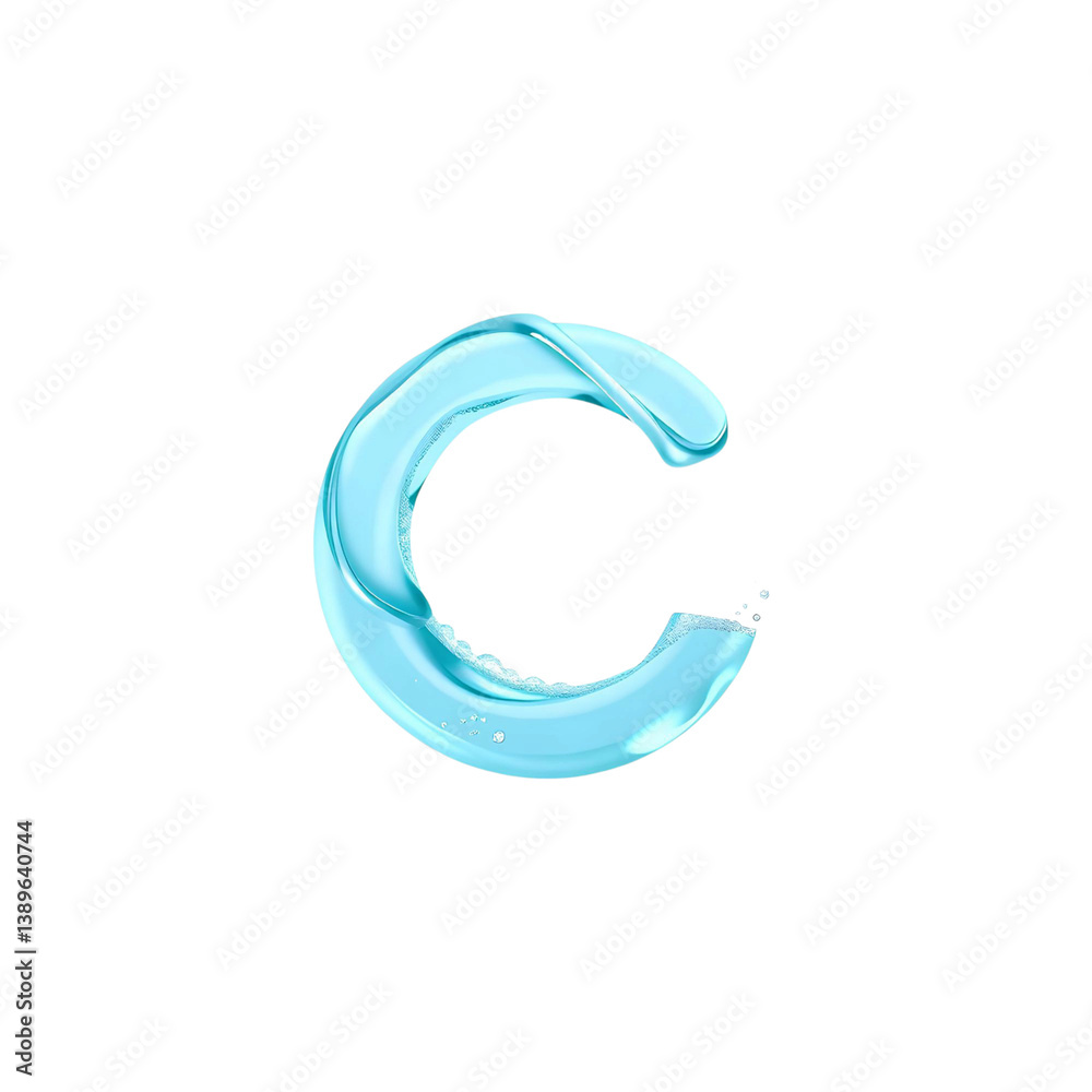curved letter c with flowing water design in blue tones – high quality png isolated on transparent background curved letter c with flowing water design in blue tones – high quality png isolated on transparent background
