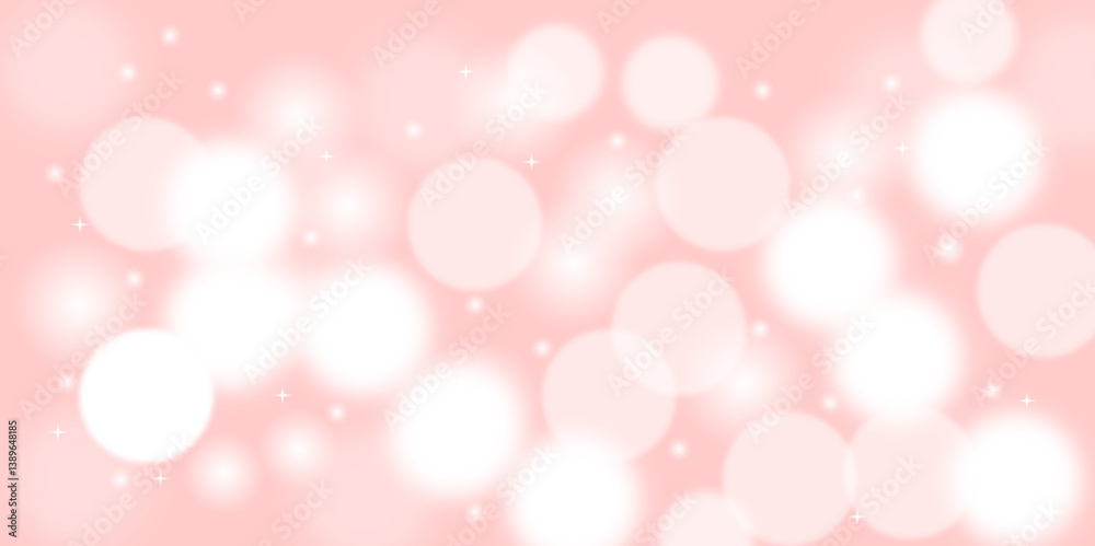 Pink bokeh background in pastel tone.