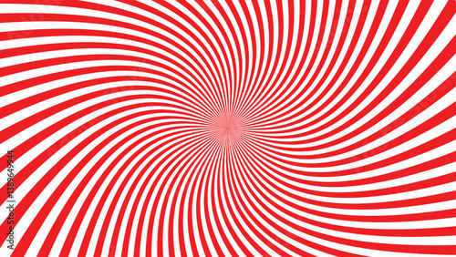 Red spiral optical illusion background with hypnotic swirl of curved lines radiating from center dynamic abstract motion concept for psychedelic retro art design hypnotize pattern wallpaper