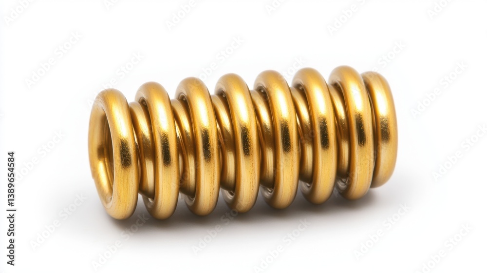 Gold Spring Coil Component for Industrial Applications and Design Gold Spring Coil Component for Industrial Applications and Design