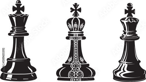 bishop chess piece, stylized version, vector, very flat and simple, black