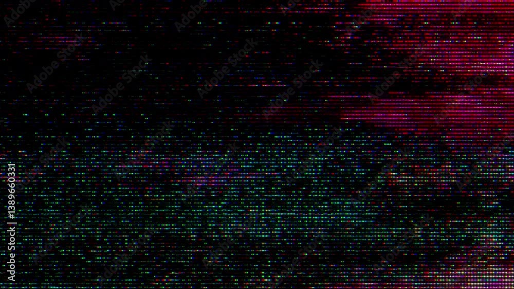 Glitch noise static television VFX. Visual video effects stripes background, CRT tv screen no signal glitch effect