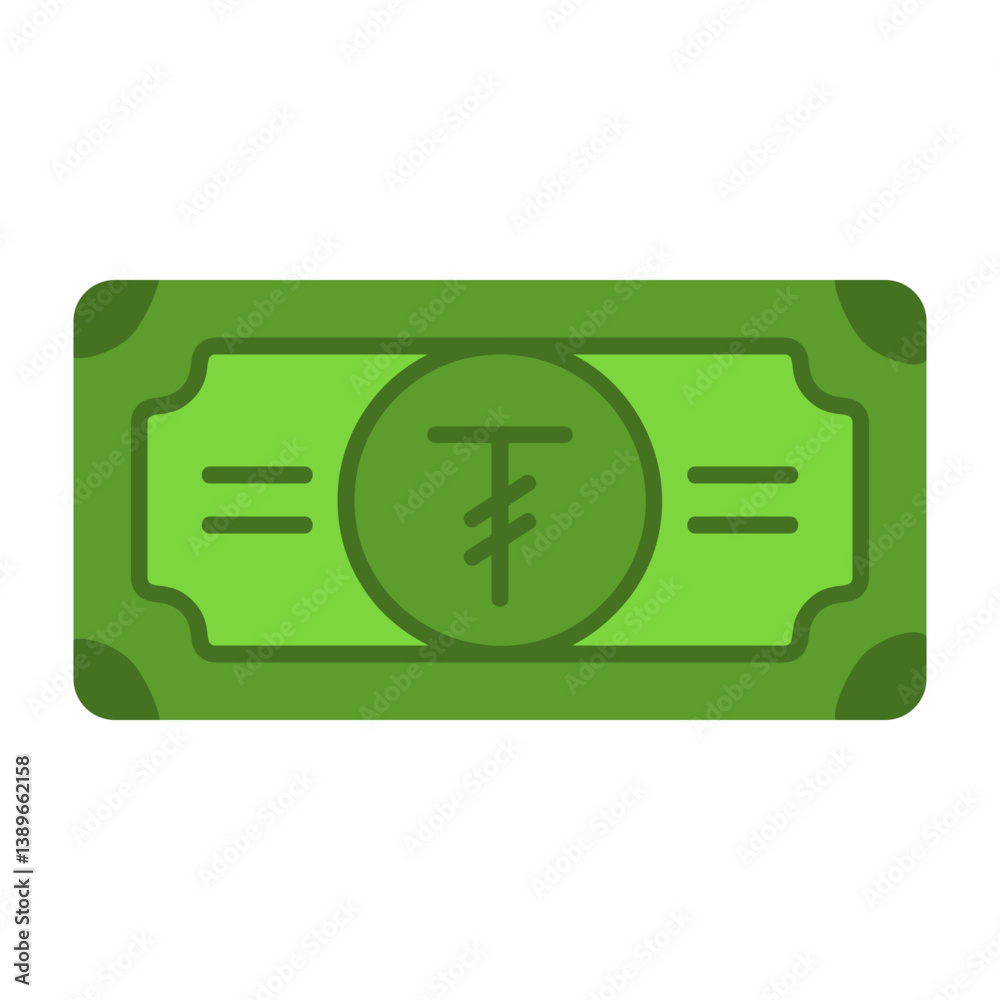 Mongolian Tugrik Note Icon Mongolian Tugrik Note Icon