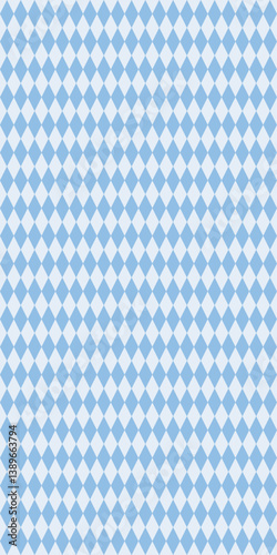 Vertical Pastel blue argyle seamless background pattern with soft geometric diamond design, modern lattice texture for textile, wallpaper, wrapping paper, scrapbook, digital surface or decorative use